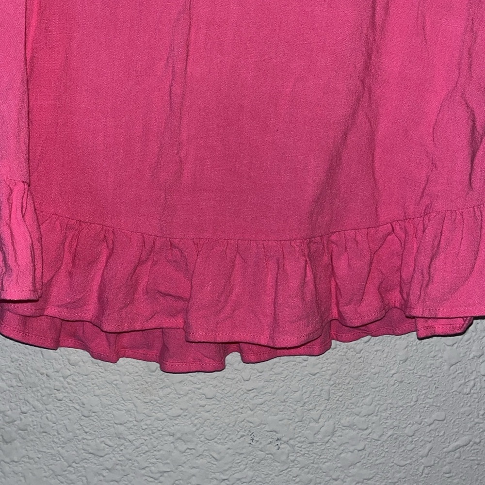 Pink Peplum Ruffle Top - Picture 4 of 9